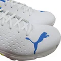 Puma 22.2 Spike Cricket Shoes White Yellow Blaze Blue
