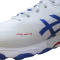 Asics 350 Not Out FF  Leather Full Spike Cricket Shoes White Tuna Blue