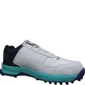 Thrax Hoop Cricket Rubber Stud Cricket Shoes White Blue Sea green
