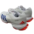 Adidas 22 YDS Spike Cricket Shoes Cloud White Lucid Blue Solar Red