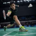 Thrax Court Power 777 Badminton Shoes Gray Lime