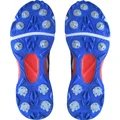 Asics 350 Not Out FF  Leather Full Spike Cricket Shoes White Tuna Blue