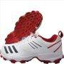 Adidas Mens Crihase Stud Cricket Shoes FTW White C Black Scarle 