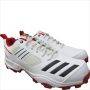 Adidas Mens Crihase Stud Cricket Shoes FTW White C Black Scarle 