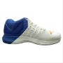 Adidas ADIPOWER Vector Mid Full Spike Cricket Shoes White Orange and Blue