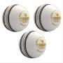 Aj Tournament Cricket Ball White Set of 3 Ball
