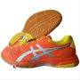 ASICS Gel Rocket 8 Badminton Shoes Orange Yellow and Silver