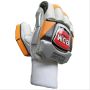 BDM Dynamic Super Cricket Batting Gloves White Black and Orange