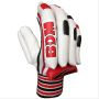 BDM Club Supporter Batting Gloves White Red and Black