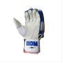 BDM Sachin Special Batting Gloves White Blue and Orange