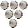 BDM Bullet Leather Cricket Ball 6 Ball Set White