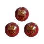 BDM Bullet Leather Cricket Ball 3 Ball Set Red