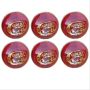 BDM Players Auto Cricket Ball 6 Ball Set Red
