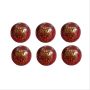 BDM Bullet Leather Cricket Ball 6 Ball Set Red