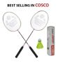 Set of 2 Cosco CB 120 Rackets and Aero 777 Badminton Shuttlecock