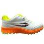 DSC Superstorm Cricket Shoes white, neon green and orange