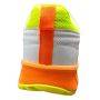 DSC Superstorm Cricket Shoes white, neon green and orange