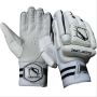 Gravity Super Test Cricket Batting Gloves White and Black