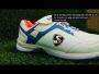 SG Century 6.0 Cricket Shoes  White Sea Green and Fluo Green