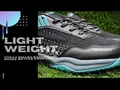 Thrax Smash Badminton shoes Black and Vivid Sky