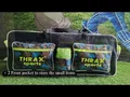 Thrax Super Pack Wheel Cricket Kit Bag Army Blue Black Lime