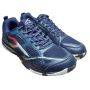 Hundred Raze pro Badminton shoes Colour Navy Blue White Red
