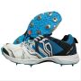 Kookaburra Pro 1500 Full Spike Cricket Shoes White and Blue