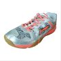 LiNing Razor Court Badminton Shoes Silver and Orange