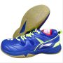 LiNing Alpha Badminton Shoes Blue and Lime