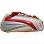 Li Ning ABJQ052 Professional Badminton Kit Bag Red Silver and Lime