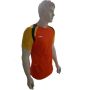 Li Ning Badminton T Shirt A A Y J 019 Blue Orange and Yellow Size Large