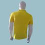 LiNing T Shirt color Neck with Half sleeve Yellow(Size : Large)