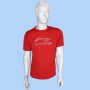 LiNing T Shirt Round Neck with Half sleeve Red (Size : large)