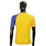 LiNing T Shirt Round Neck with Half sleeve Yellow and Blue Size Small