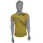 LiNing T Shirt Round Neck with sleeveless Yellow with Blue line Size XXL