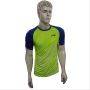 LiNing T Shirt Round Neck with Half sleeve Green and Blue Size Medium