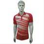 LiNing polo Tee Badminton T Shirt Red and White Size medium