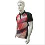LiNing polo Tee Badminton T Shirt Red and Black Size Large