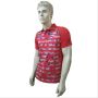 LiNing Polo Tee Badminton T Shirt Colar Neck with Half Sleeve Red Size Medium