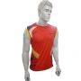 LiNing T Shirt Round Neck with sleeveless Red and Black Size Large