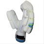 MRF Warrior Cricket Batting Gloves White Blue Lime