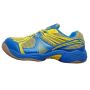 NIVIA New Verdict Badminton Shoes Blue and Yellow lining