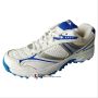NIVIA Auckland II Stud Cricket Shoes White and Royal Blue