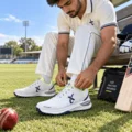 Thrax Rampaze Rubber Cricket Stud Shoes White and Lime