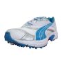 Puma Lithium Rubber stud Cricket Shoes White and blue