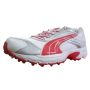 Puma Lithium Rubber stud Cricket Shoes White and Red