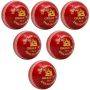 SF Test International Red Cricket Ball 6 Ball Set