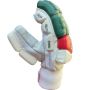 SF Test Lite Cricket Batting Gloves White Green Red (Right Hand Mens Size)