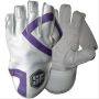 SF Classic Pro Cricket Wicket Keeping Gloves Purple White