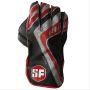 SF College Cricket Wicket Keeping Gloves Red Black